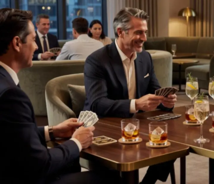Hostia si užívajú social gaming večer v Lounge MajesticVenuue